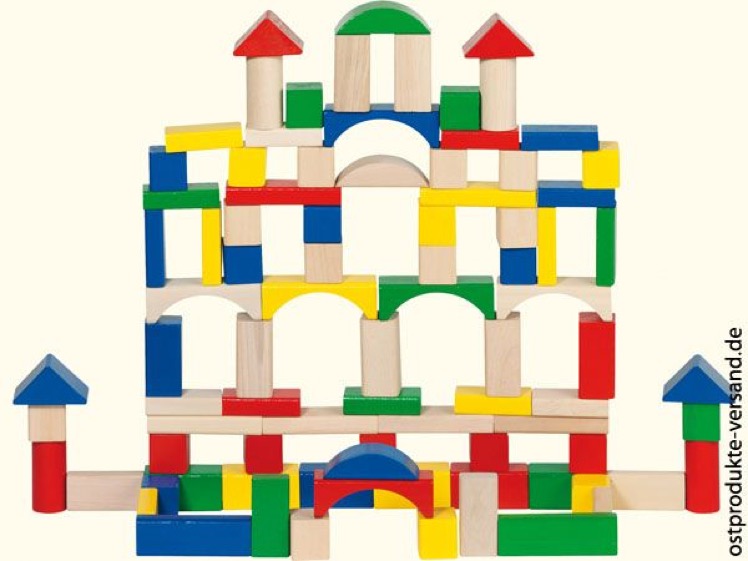 Jeux de construction en bois.