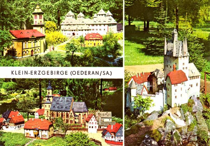 Les reproductions miniatures du parc d'Oederan.