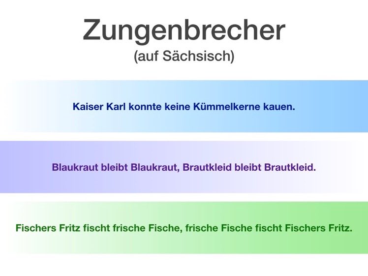 Les fourchelangues en dialecte saxon.