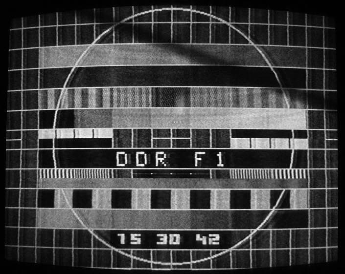 Écran de test de la télévision est-allemande, 1980.