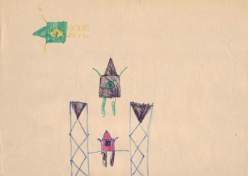 Expression stéréoptique (dessin de maternelle, 1976-1978).