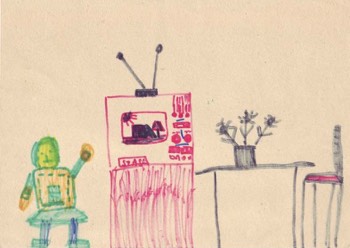 Expression stéréoptique (dessin de maternelle, 1976-1978).
