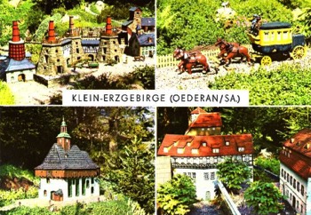 Les reproductions miniatures du parc d'Oederan.