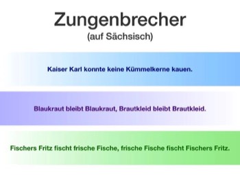 Les fourchelangues en dialecte saxon.
