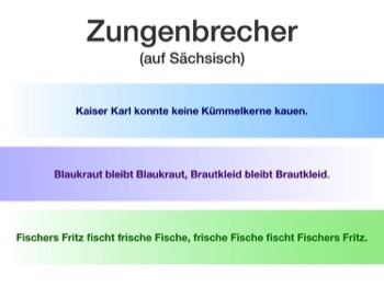  Les fourchelangues en dialecte saxon. 