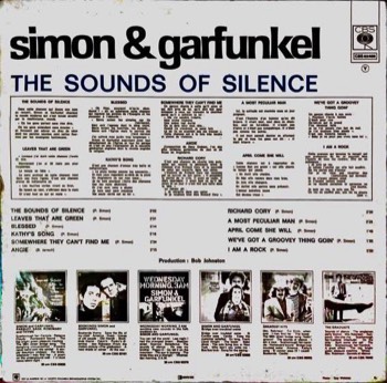 Sounds of Silence, Simon & Garfunkel, Columbia 1966. 